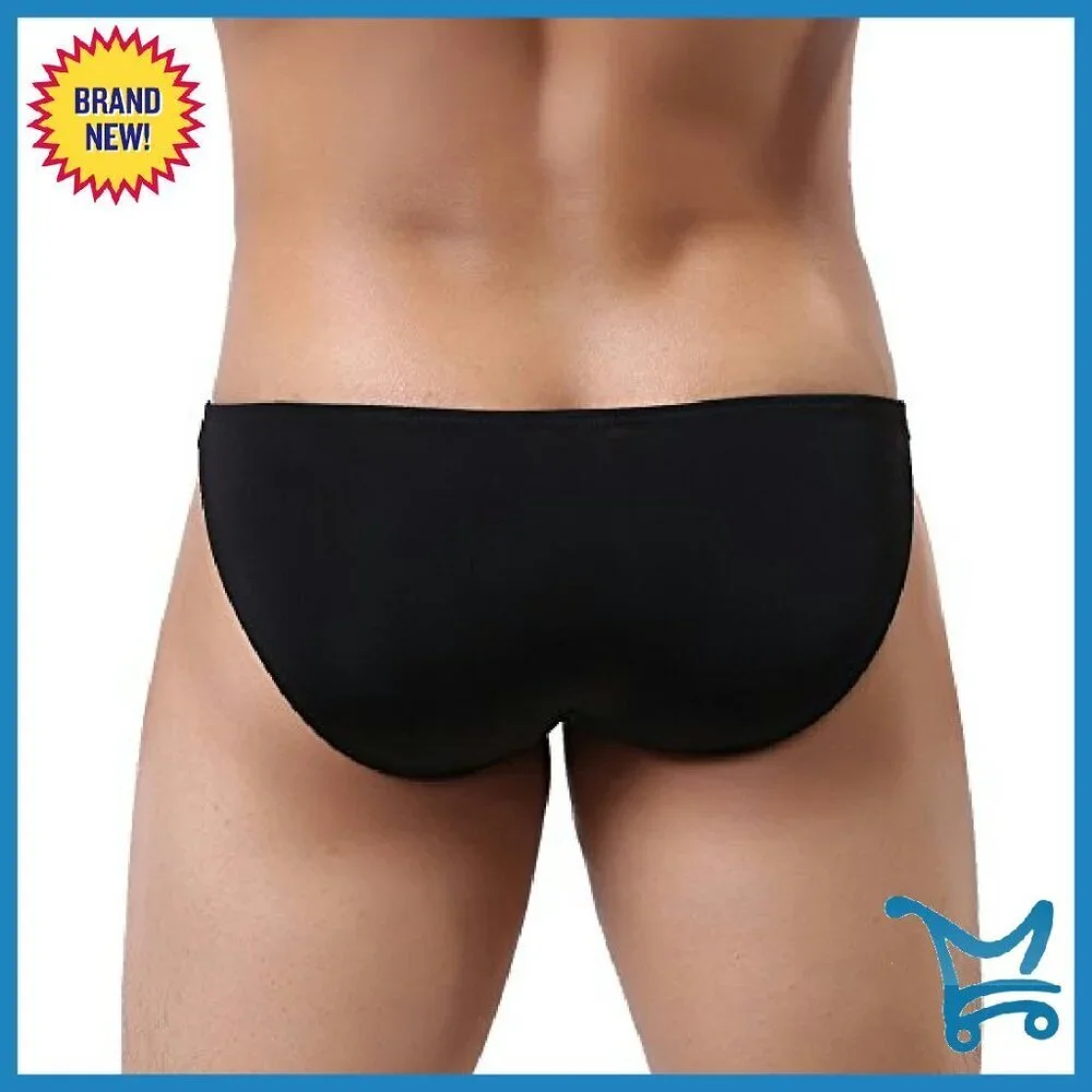 Men's Low Rise Ice Silk Briefs - Nylon Spandex Microfiber Underwear